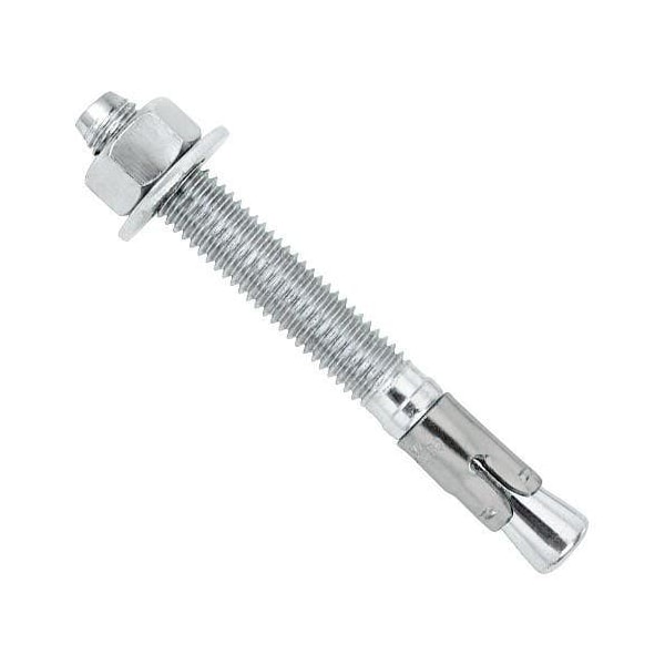 Powers Fasteners Wedge Expansion Anchor, 3/4" Dia., 7" L, Carbon Steel / Stainless Steel Zinc, 20 PK POW 7446SD2 - main